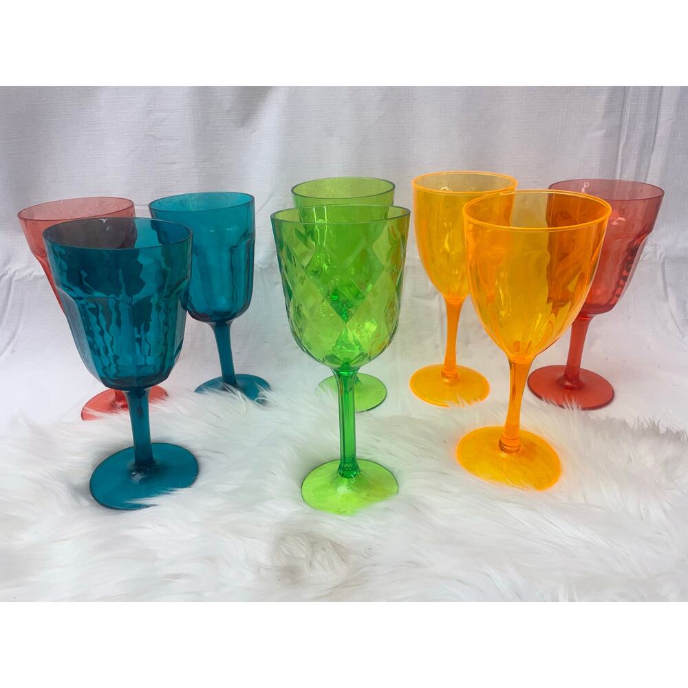 Colorful Plastic Drinkware Easter Party Set of 8 Cinco De Mayo Fun